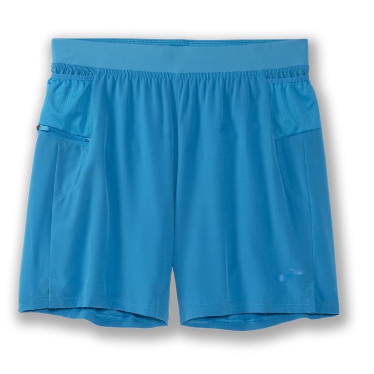 Brooks Men's SHERPA 7 2-IN-1 Running Shorts - Electric Blue - Canada (OIHCT-6570)